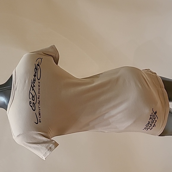 Ed hardy long logo "true" t-shirt size Medium light gray - Picture 8 of 10